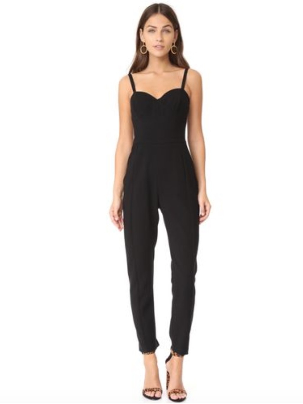 Guess Black Sweetheart Neck Jumpsuit